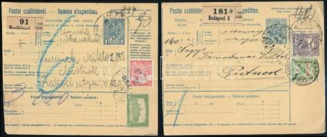 1900-1920 10 db csomagszállító, közte sok Turul bélyeg