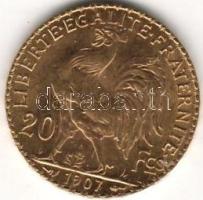 Franciaország 1907 20fr arany 6,451gr T:3