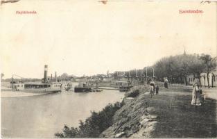 1927 Szentendre, hajóállomás, gőzhajó (Rb)