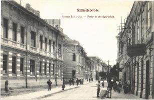 Székesfehérvár, Kossuth Lajos utca, Posta és pénzügyi palota, üzletek