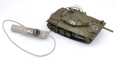 Francia műanyag retró tank (Joustra), nem működik, hiányos, 28×16 cm, m: 12 cm