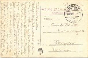 1948 Várpalota, Frontharcos emlékmű, üzlet + "1. Gyalog Zászlóalj Tancsapat Főparancsnoksága&qu...