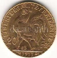 Franciaország 1911 20fr arany 6,451gr T:3
