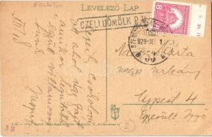 1929 Celldömölk, Kossuth Lajos utca. Vasúti Levelezőlapárusítás 1918. 6. sz. + "SZENTGOTTHÁRD -...