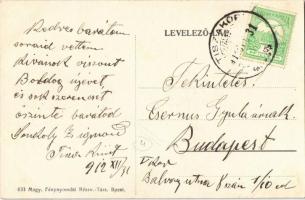 1912 Tiszakürt, vendéglő és Sonkoly Zsigmond üzlete. Az üzlet tulajdonos levele