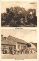 1933 Drégelypalánk, Drégely vára, Nagyoroszi, utca Adler üzletével (EK)