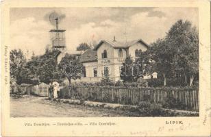 1916 Lipik, Domisljen Villa, szélmalom. Schnapek kiadása / villa, windmill (EK)