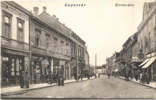 Kaposvár, Korona utca, Szabó Lipót, Spitzer üzlete, antikvárium. Szabó Lipót saját kiadása