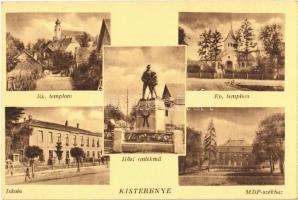 Kisterenye (Bátonyterenye), Római katolikus templom, Evangélikus templom, Hősi emlékmű, Iskola, MDP székház