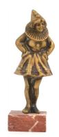Bohóc, bronz figura, talapzaton, m: 12 cm