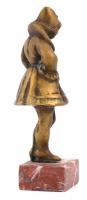 Bohóc, bronz figura, talapzaton, m: 12 cm