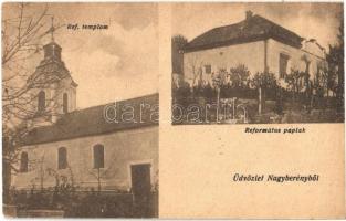 1933 Nagyberény, Református templom és paplak. Hangya Szövetkezet kiadása