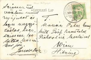 1909 Nagyoroszi, Erzsébet utca, gémeskút. Hangya Szövetkezet kiadása + "KORPONA - IPOLYSÁG - VÁ...