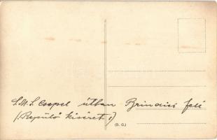 SMS Csepel osztrák-magyar Tátra osztályú rombolója útban Brindisi felé, repülő kíséret / K.u.K. Krie...