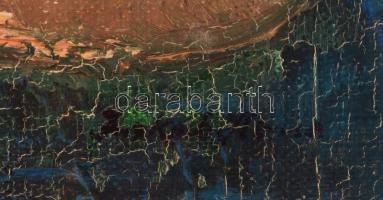 Jakab Ilona (1929-1990):  Asztali csendélet. Olaj, vászon, jelzett, hátoldalán: "Szász Bandinak...