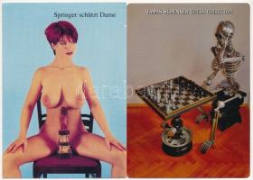 21 db MODERN motívum képeslap: sakk, érdekes és vegyes anyag / 21 modern Chess motive postcards