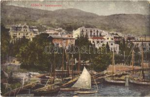 Abbazia, Opatija; Hafenansicht / port, harbor, sailing vessels (Rb)