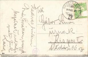 1913 Eszék, Essegg, Osijek; Hauptstrasse / Fő utca, üzletek / main street, shops + "BROD - SZEG...