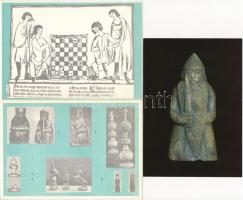 6 db MODERN motívum képeslap: sakk figurák / 6 modern Chess motive postcards, pieces