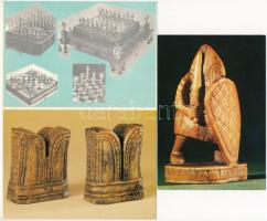 6 db MODERN motívum képeslap: sakk figurák / 6 modern Chess motive postcards, pieces