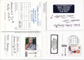 6 db MODERN motívum képeslap: sakk emlékbélyegzésekkel /  6 modern Chess motive postcards with speci...