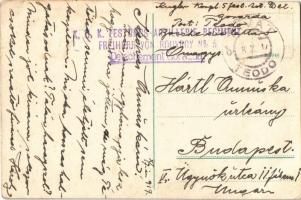 1917 Herceg Novi, Castelnuovo; Hotel Bellavista + "K.u.K. Festungs-Artillerie-Regiment Freiherr...