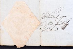 1826 Egyházi okirat Simonyi Pál (1764-1835) székesfehérvári nagyprépost fejléces papírján, Mészáros ...