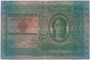 1912. 100K piros "MAGYARORSZÁG" körbélyegzővel T:III