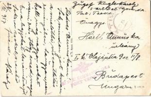 1917 Budva, Budua; + "K.u.K. Kommando des Fort Vermac" (EK)