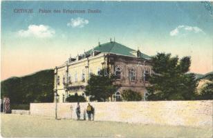 1916 Cetinje, Cettigne; Palais des Erbprinzen Danilo / palace, castle + K.u.K. Kommando des Thurmfort Gorazda (EK)