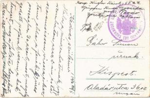 1916 Cetinje, Cettigne; Palais des Erbprinzen Danilo / palace, castle + "K.u.K. Kommando des Th...