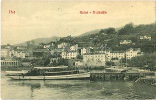 Ika, Ica; VOLOSCA egycsavaros tengeri személyszállító gőzhajó (Salondampfer) / single screw sea-going passenger steamship. W.L. Bp. 3829. Josef Kalokira