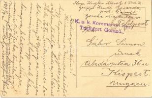 1917 Kotor, Cattaro; + "K.u.K. Kommando des Turmfort Gorazda"