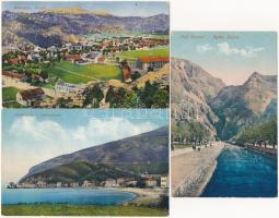 7 db régi főleg montenegrói városképes lap, közte 1 horvát; rajtuk osztrák-magyar katonai bélyegzése...