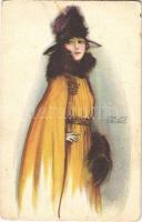 Lady / Italian art postcard. Proprieta Artistica riservata 1725-2. s: Adolfo Busi  (EB)