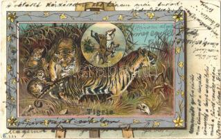 1900 Tigris / Tiger, Art Nouveau, litho (EK)