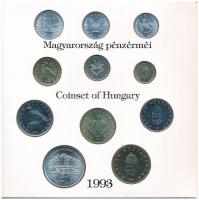 1993. 10f-200Ft (11xklf) forgalmi sor dísztokban, benne 200Ft Ag "MNB", "Magyarország...