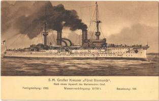 S.M. Grosser Kreuzer Fürst Bismarck. Kaiserliche Marine / SMS Fürst Bismarck, Victoria Louise-class cruiser of Imperial German Navy