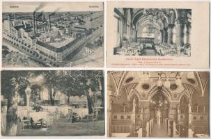 50 db RÉGI történelmi magyar városképes lap: éttermek / 50 pre-1945 historical Hungarian town-view p...