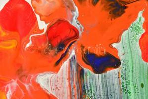 Csepregi Anita (1985-): Kert Akril, farost, jelzett, 40x30cm