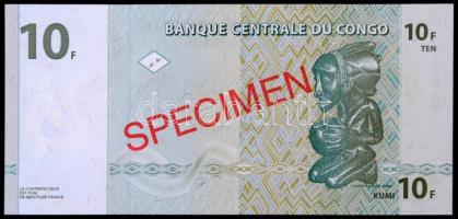 Kongó 1997. 10Fr MINTA felülbélyegzéssel, H0000000A T:I,I- /  Congo 1997. 10 Francs with SPECIMEN overprint 0000000A C:UNC,AU Krause 87s.