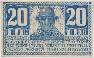 Románia / Temesvár 1919. 20f T:III ly. Romania / Timisoara 1919. 20 Fileri C:F hole