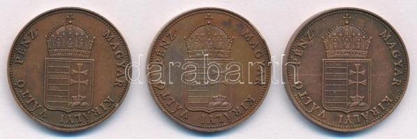 1848KB 1Kr Cu "1998-as jubileumi" utánveret (restrike) (3x) T:1-