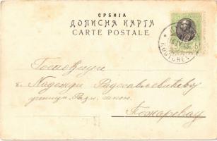 1905 Kucevo, Serbian church, gold panning machine (EK)