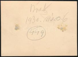 1930. március 6. Kinszki Imre (1901-1945) budapesti fotóművész hagyatékából jelzés nélküli, de a sze...