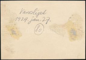 1929. január 27. Kinszki Imre (1901-1945) budapesti fotóművész hagyatékából jelzés nélküli, de a sze...