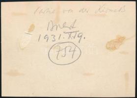 1931. november 9. Kinszki Imre (1901-1945) budapesti fotóművész hagyatékából jelzés nélküli, de a sz...