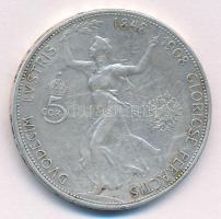 Ausztria 1908. 5K Ag "Ferenc József - Jubileum" T:2- 
Austria 1908. 5 Corona Ag "Fra...