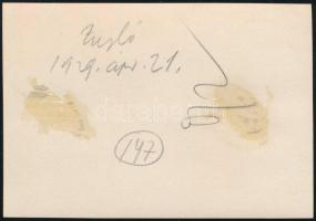 1929. április 21. Kinszki Imre (1901-1945) budapesti fotóművész hagyatékából jelzés nélküli, de a sz...