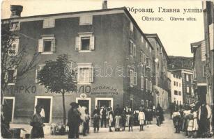1910 Obrovac, Glavna ulica / Fő utca, üzletek / main street, shops (EK)